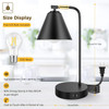 Industrial Dimmable Desk Lamp with 2 USB Charging Ports AC Outlet