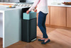 Kohler K-20956-BST Dual Compartment Step Trash Can, Liner, Black Stainless