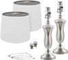 Modern USB Table Lamp Set of 2 for Living Room.