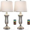 Modern USB Table Lamp Set of 2 for Living Room.