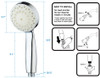 KAIREY Handheld Led Shower Head 7 Color Light Change Automatically Polished