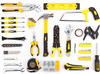 General Household Hand Tool Kit with Plastic Toolbox Storage Case, Yellow