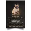 To My Bulldog You're My Family Poster Print Art With Sentimental Quote For Bulldog Owne