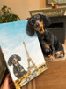 Dachshund Eiffel Tower Canvas Defect Weenie Paris France Wall Art Decor Spring Gift Dog Lover