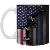 Thin Blue Line And U.S Flag Mug Old Retro 3D Print Great Mug Printing Near Me Bff Gift Ideas