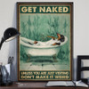 Dachshund Get Naked Unless You Are Visiting Don't Make It Weird Poster Vintage Bathroom Poster