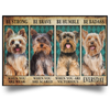 Yorkie Be Strong Be Brave Be Humble Be Badass Vintage Poster Funny Motivational Poster For Room