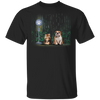 Cat And Bulldog Under The Rain T-Shirt Cat Lover Dog Lover Shirt Cute Graphic Tee Animal Lovers