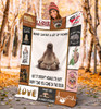 Sloth Money Can Buy A Lot Of Things Fleece Blanket Cute Blanket Gift For Sibling