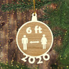 Corona Xmas Ornament 6 Feet Apart Quarantine Warning Christmas Tree Decor Ideas 2020