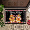 Happy Holidays Doormat Gingerbread Doormat Christmas Floor Mat Decorative
