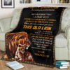 Tiger To My Daughter Fleece Blanket Love Dad Blanket Winter Gift For Daughter From Dad