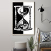 Unus Annus Split Poster Skull Sandglass Black & White Wall Art Decor Xmas Gifts For Teens