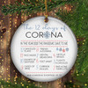 12 Days Of Corona Ornament We Survived 2020 Christmas Ornament Gift For Family 12 Days Of Corona Ornament We Survived 2020 Christmas Ornament Gift For Family