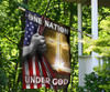 Hand Open American Flag Cross Flag One Nation Under God Quote Christian Gifts Front Door Decor