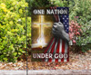 Hand Open American Flag Cross Flag One Nation Under God Quote Christian Gifts Front Door Decor