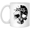 Unus Annus Mug Skull Black And White Unus Annus Merch Custom Coffee Mugs