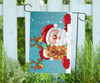 Golden Retriever Santa Claus Merry Christmas Flag Holiday Winter Happy New Year Flag Decor
