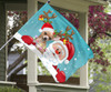 Chihuahua Santa Claus Merry Christmas Flag Christmas Living Room Decor Xmas Gift For Parents