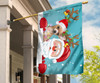 Chihuahua Santa Claus Merry Christmas Flag Christmas Living Room Decor Xmas Gift For Parents