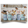 Chihuahuas It's Okay Quotes Vintage Poster Seasonal Wall Art Decor For Bedroom For Dog Lover