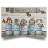 Shih Tzu It's Okay Quotes Rustic Wall Art Poster Motivational Gifts For Office Decor