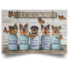 Yorkies It's Okay Quotes Wood Wall Art Poster Inspirational Quotes For Yorkie Lovers