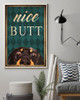 Dachshund Nice Butt Poster Funny Bathroom Wall Decor Poster Room Ornament Cute Dog Poster