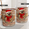 Sloth Christmas Wood Vintage Large Laundry Basket Seasonal Gifts Family Presents Home Cleaning