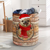 Sloth Christmas Wood Vintage Large Laundry Basket Seasonal Gifts Family Presents Home Cleaning