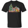 Dino T-Rex With Christmas Gifts Boxes T-Shirt Family Christmas Shirts Dinosaur Gifts Unisex