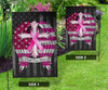 Faith Over Fear Pink Ribbon With Angel Wings American Flag Breast Cancer Flag Family Wall Art