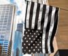 Black And White American Flag Honor Military Army Law Enforcement Pride Flag Patio Furniture
