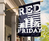 Red Friday Remember Everyone Deployed Flag Military Soldier Memorial For Indoor Outside Flag