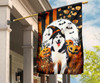 Husky Pumpkin Costume Halloween Holiday Flag For Bedroom Wall Decor Gift For Friend Dog Owner