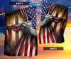 Cross Behind American Flag Garden Flag Outdoor Decor