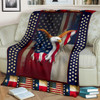 Fourth Of July Texas Flag Eagle American Flag Blanket Veteran Gifts