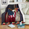 Fourth Of July Texas Flag Eagle American Flag Blanket Veteran Gifts