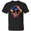 Caduceus Symbol Inside American Flag T-Shirt Women Men Shirt Friend Gifts
