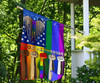 LGBTQ Togerther We Rise American Flag Different Pride Flags Decor Outdoor