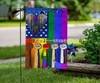 LGBTQ Togerther We Rise American Flag Different Pride Flags Decor Outdoor