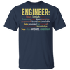 Engineer Noun Definition Engineering T-Shirt Funny Proud Engineer Quotes Gift
