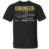 Engineer Noun Definition Engineering T-Shirt Funny Proud Engineer Quotes Gift