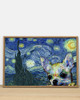Chihuahua The Starry Night by Vincent Van Gogh Poster Print I Survived 2020 Poster Bedroom Wall Decor