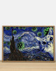 Cat The Starry Night by Vincent Van Gogh Poster Print I Survived 2020 Poster Bedroom Wall Decor