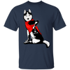 Husky Tattoo I Love Mom Dog Mom Shirt Cute