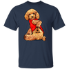 Poodle Tattoo I Love Mom Dog Mom Shirt Cute