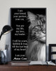 Maine Coon I Am Your Friend Poster, Cat Poster Decorations Cat Wall Art