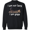 I Am Not Lazy I Am Yoga Cat With Saying Funny Sweater