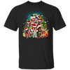 Chihuahua Christmas Santa Claus Hat In Snow T-Shirt Xmas Gifts For Dog Lover